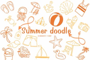 Summer Doodle by CHANOK — Dingbats Font — thumbnail 1
