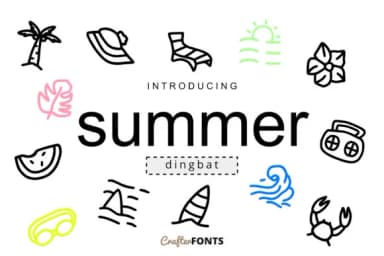 Summer Doodle by CrafterFonts — Dingbats Font — thumbnail 1