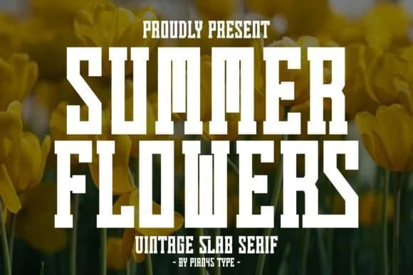 Summer Flowers by Pian45 — Slab Serif Font