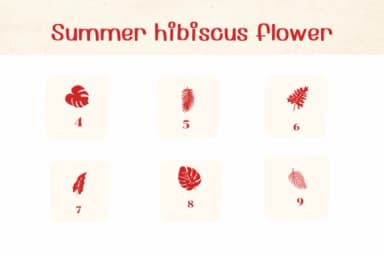 Summer Hibiscus Flower by Ketsarin — Dingbats Font — thumbnail 4