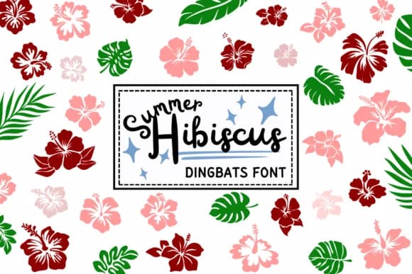 Summer Hibiscus by PraewDesigns — Dingbats Font