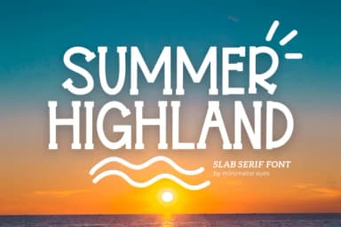 Summer Highland by Minimalist Eyes — Slab Serif Font — thumbnail 1