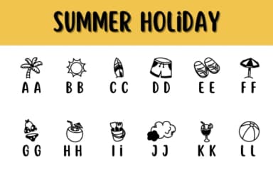 Summer Holiday by Chonada — Dingbats Font — thumbnail 2