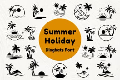 Summer Holiday by Nun Sukhwan — Dingbats Font — thumbnail 1