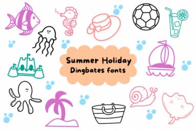 Summer Holiday by Natchuta — Dingbats Font — thumbnail 1