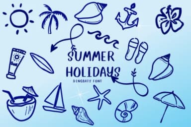 Summer Holidays by CHANOK — Dingbats Font — thumbnail 1