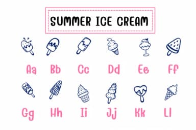 Summer Ice Cream by PraewDesigns — Dingbats Font — thumbnail 2