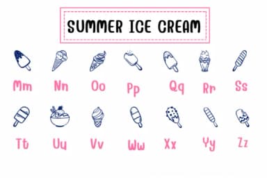 Summer Ice Cream by PraewDesigns — Dingbats Font — thumbnail 3