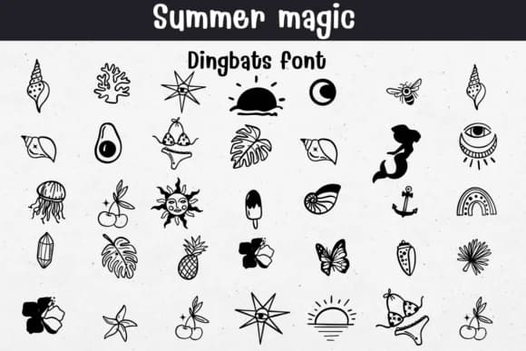 Summer Magic by Sontaya — Dingbats Font