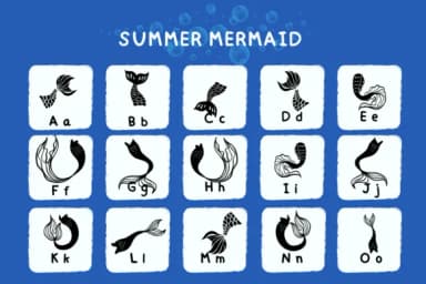 Summer Mermaid by Bee piyanuch — Dingbats Font — thumbnail 2
