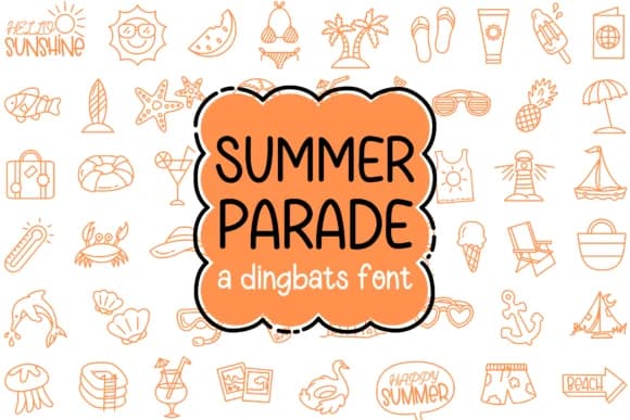 Summer Parade by IngingDigitalArt — Dingbats Font