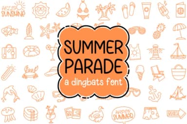 Summer Parade by IngingDigitalArt — Dingbats Font — thumbnail 1