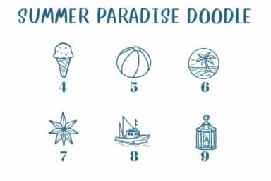 Summer Paradise Doodle by CHANOK — Dingbats Font — thumbnail 4