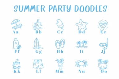 Summer Party Doodles by CHANOK — Dingbats Font — thumbnail 2