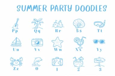 Summer Party Doodles by CHANOK — Dingbats Font — thumbnail 3