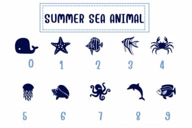 Summer Sea Animal by PraewDesigns — Dingbats Font — thumbnail 4