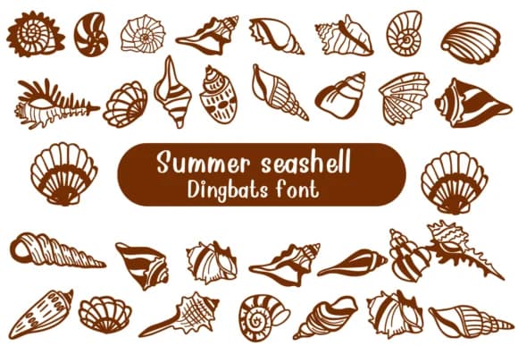 Summer Seashell by Nongyao — Dingbats Font
