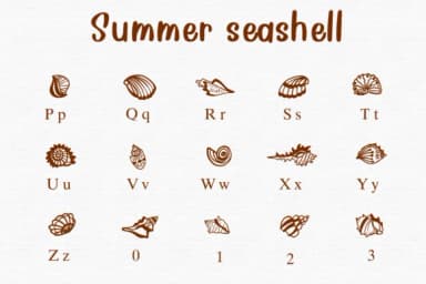 Summer Seashell by Nongyao — Dingbats Font — thumbnail 2