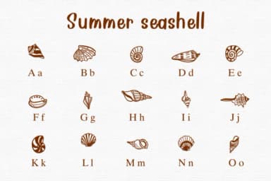 Summer Seashell by Nongyao — Dingbats Font — thumbnail 3