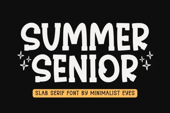 Summer Senior by Minimalist Eyes — Slab Serif Font