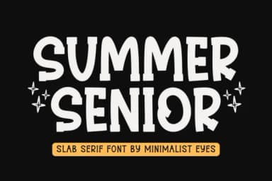Summer Senior by Minimalist Eyes — Slab Serif Font — thumbnail 1