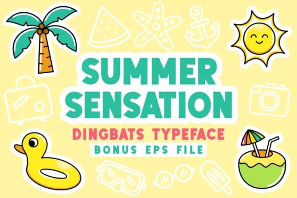 Summer Sensation by Kelik - 7NTypes — Dingbats Font