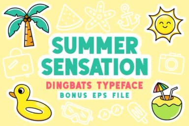 Summer Sensation by Kelik - 7NTypes — Dingbats Font — thumbnail 1