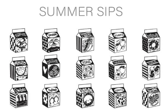 Summer Sips Dingbats by Illustration Ink — Dingbats Font