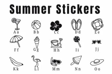 Summer Stickers by Suphitchaya — Dingbats Font — thumbnail 2