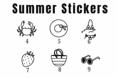 Summer Stickers by Suphitchaya — Dingbats Font — thumbnail 4