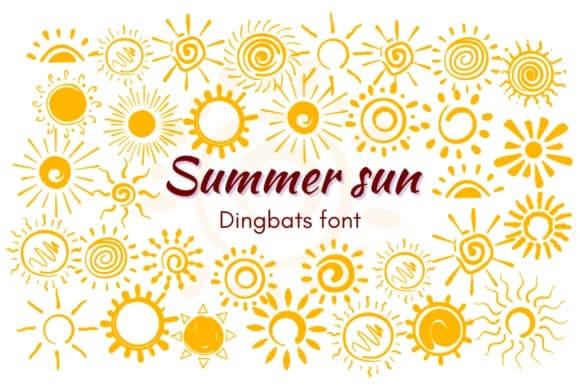 Summer Sun by Nun Sukhwan — Dingbats Font