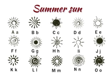Summer Sun by Nun Sukhwan — Dingbats Font — thumbnail 2