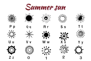 Summer Sun by Nun Sukhwan — Dingbats Font — thumbnail 3
