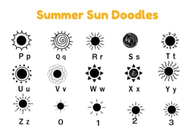 Summer Sun Doodles by Nun Sukhwan — Dingbats Font — thumbnail 7