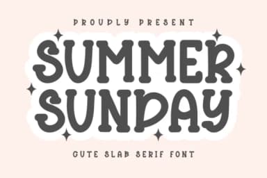 Summer Sunday by CraftedType Studio — Slab Serif Font — thumbnail 1