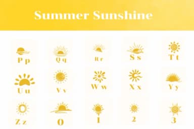 Summer Sunshine by Apiwat Type — Dingbats Font — thumbnail 3