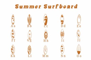 Summer Surfboard by Suphitchaya — Dingbats Font — thumbnail 2