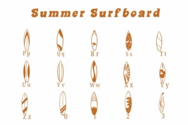 Summer Surfboard by Suphitchaya — Dingbats Font — thumbnail 3