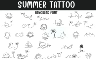 Summer Tattoo by Sontaya — Dingbats Font — thumbnail 1