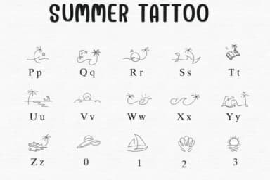 Summer Tattoo by Sontaya — Dingbats Font — thumbnail 3