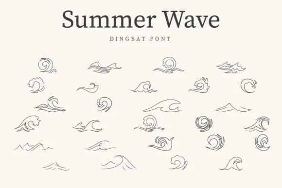 Summer Wave by CraftedType Studio — Dingbats Font