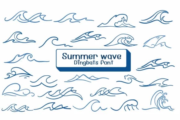 Summer Wave by Ketsarin — Dingbats Font