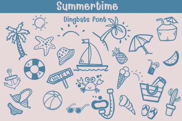 Summertime by Sontaya — Dingbats Font