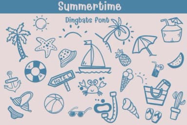 Summertime by Sontaya — Dingbats Font — thumbnail 1