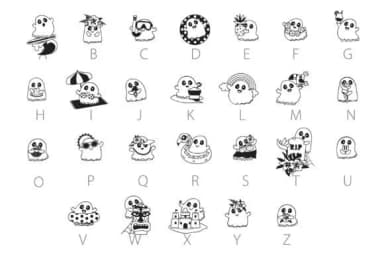 Summerween Boos Dingbats by Illustration Ink — Dingbats Font — thumbnail 2