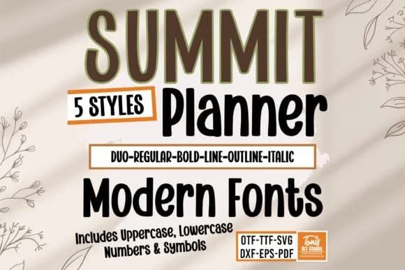 Summit Planner Bundle by TonisArtStudio — Slab Serif Font