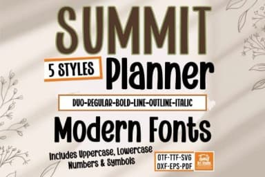 Summit Planner Bundle by TonisArtStudio — Slab Serif Font — thumbnail 1