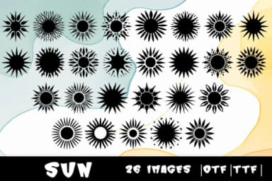 Sun by MOMAT THIRTYONE — Dingbats Font — thumbnail 1