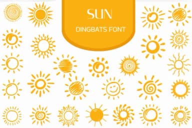 Sun by Heartcraft Atelier — Dingbats Font — thumbnail 1