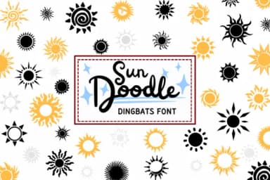 Sun Doodle by PraewDesigns — Dingbats Font — thumbnail 1